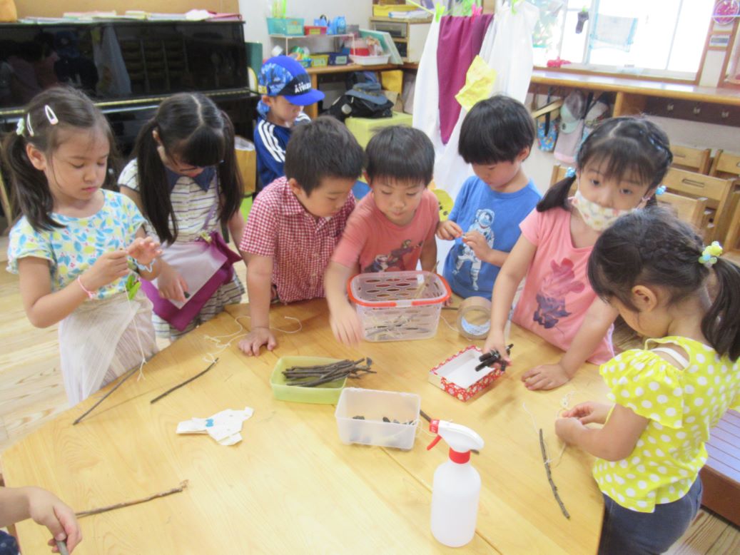 ２回目のザリガニ釣り 清心幼稚園